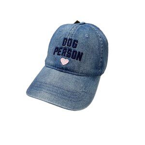 NWT Home Free Women's Denim Dog Lover Adjustable Baseball Hat One Size Fits Most